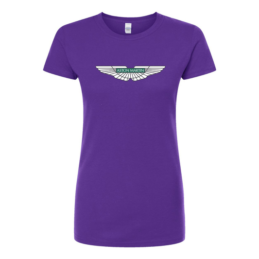 Women's Aston Martin Motorsports Car Round Neck T-Shirt