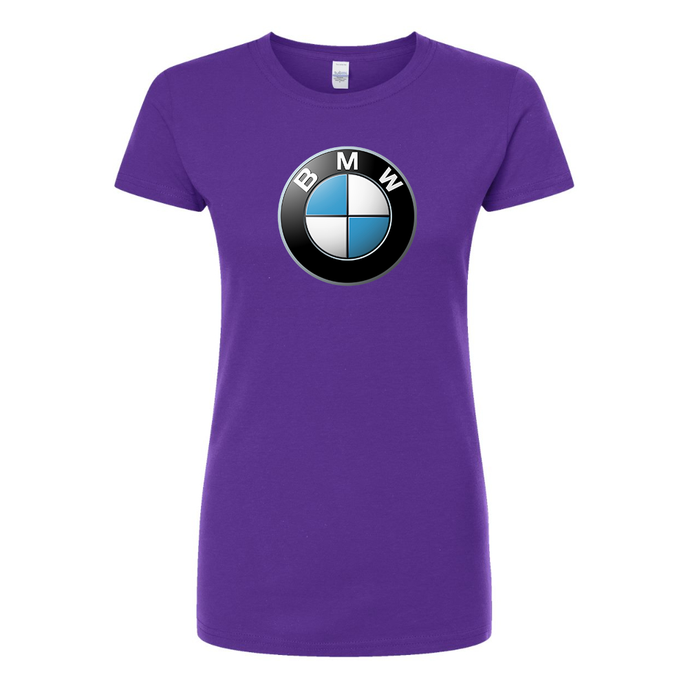 Women's BMW Motorsports Car Round Neck T-Shirt