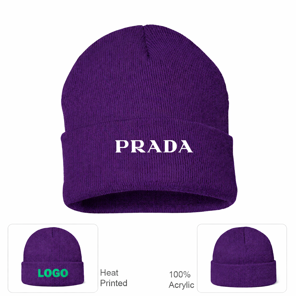 Prada Cuffed Beanie Hat