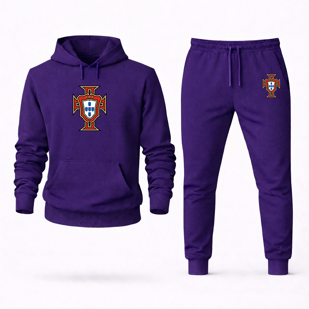 Men's Portugal National Soccer Team Hoodie Joggers Set