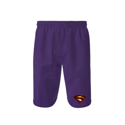 Men's Superman Superhero Athletic Fleece Shorts