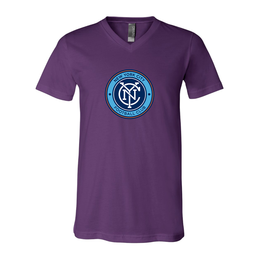 Men’s  New York City FC  - BELLA + CANVAS - Jersey V-Neck Tee - 3005