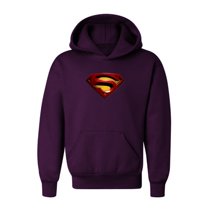 Youth Kids Superman Superhero Pullover Hoodie
