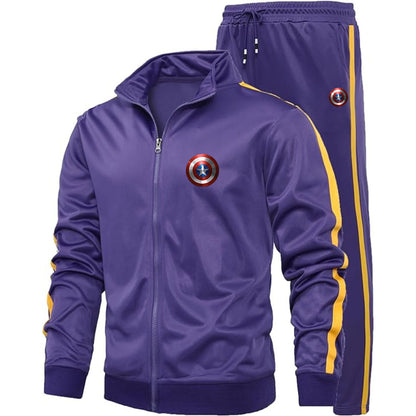 Men's Captain America Superhero Logo Dri-Fit TrackSuit