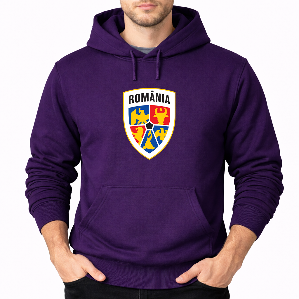 Men's Romania National Soccer Team Pullover Hoodie