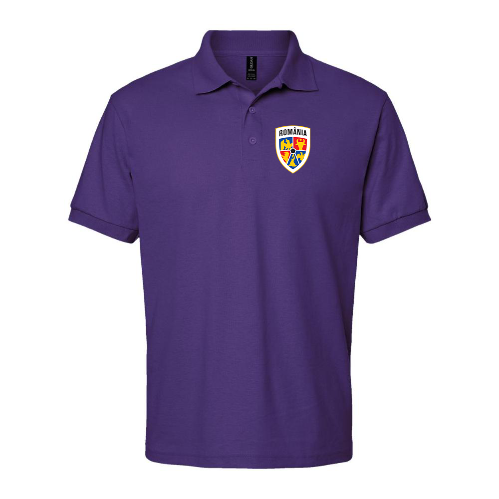 Men's Romania National Soccer Team Dry Blend Polo