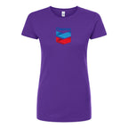 Women's Chevron Gas Station  Round Neck T-Shirt
