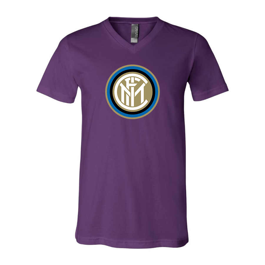Men’s Inter Milan Soccer - BELLA + CANVAS - Jersey V-Neck Tee - 3005