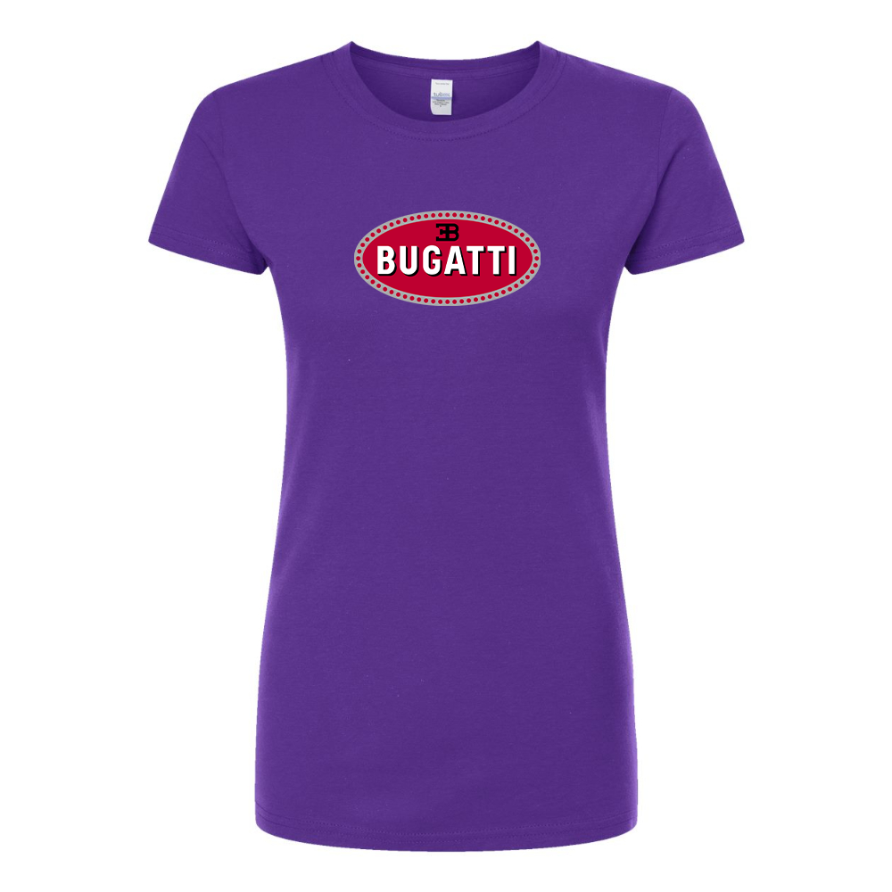 Women’s Bugatti Car Round Neck T-Shirt