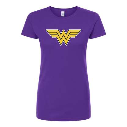 Women's Wonder Woman Superhero Round Neck T-Shirt