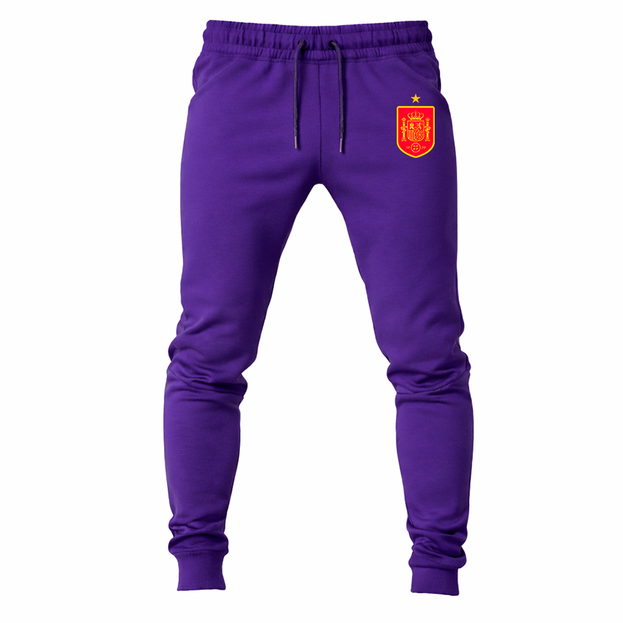 Men's Spain Red Logo National Soccer Team Joggers Sweatpants