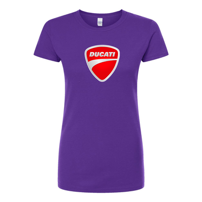 Women’s Ducati Motorcycle Round Neck T-Shirt