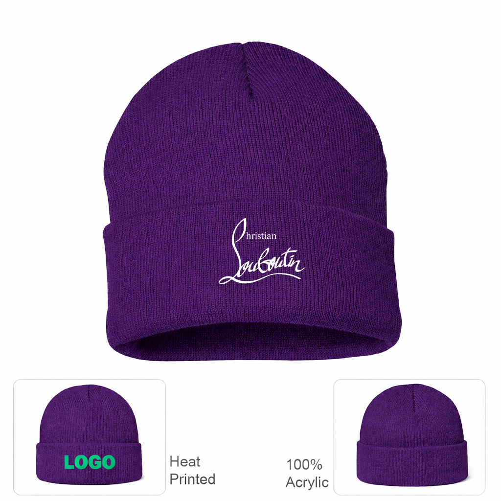 Christian Louboutin Cuffed Beanie Hat