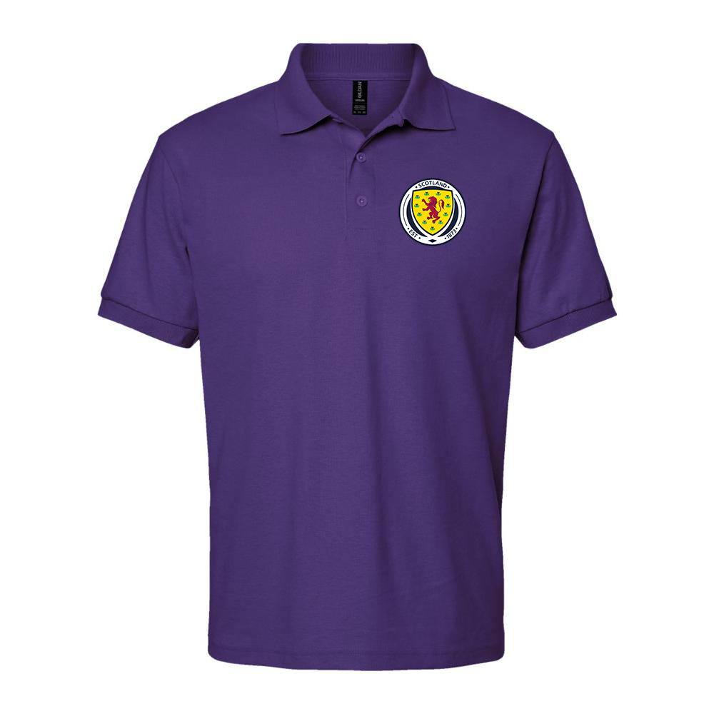 Men's Scotland National Soccer Team Dry Blend Polo
