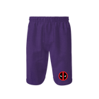 Men's Deadpool Marvel Superhero Athletic Fleece Shorts
