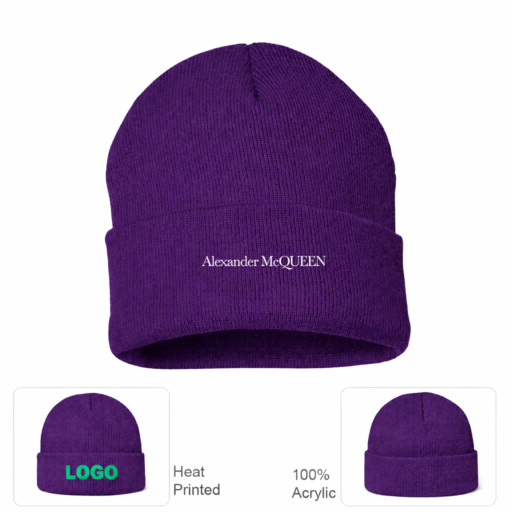 Alexander McQueen Cuffed Beanie Hat