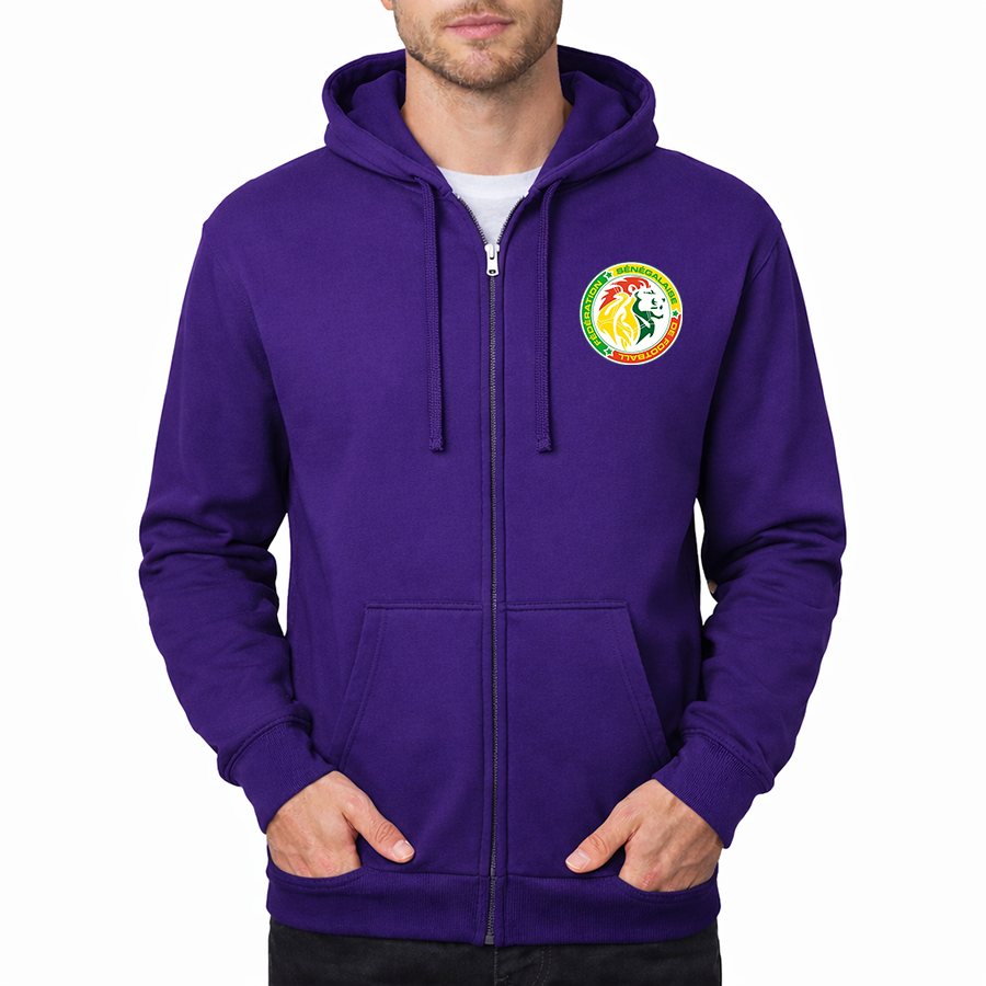 Men's Senegal National Soccer Team Zipper Hoodie
