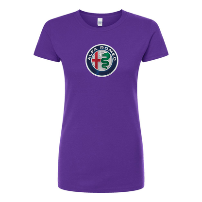 Women's Alfa Romeo Car Round Neck T-Shirt