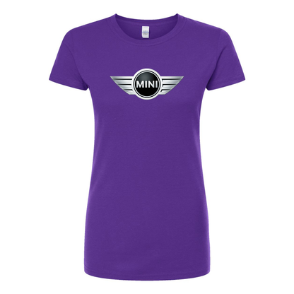 Women’s Mini Cooper Car Round Neck T-Shirt