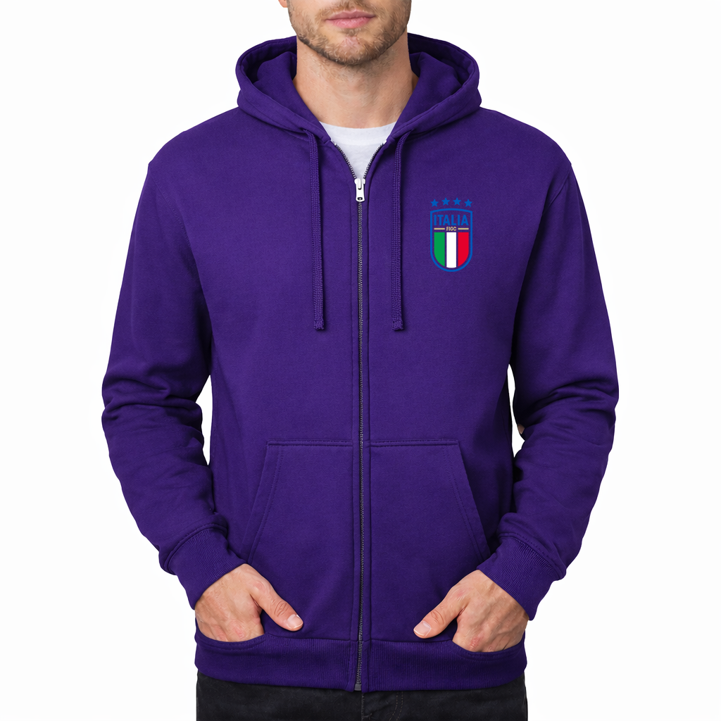 Men's Italy National Soccer Zipper Hoodie