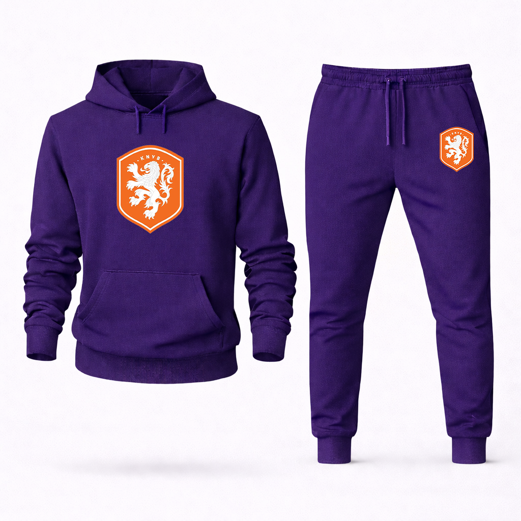 Men's Netherlands National Soccer Team Hoodie Joggers Set