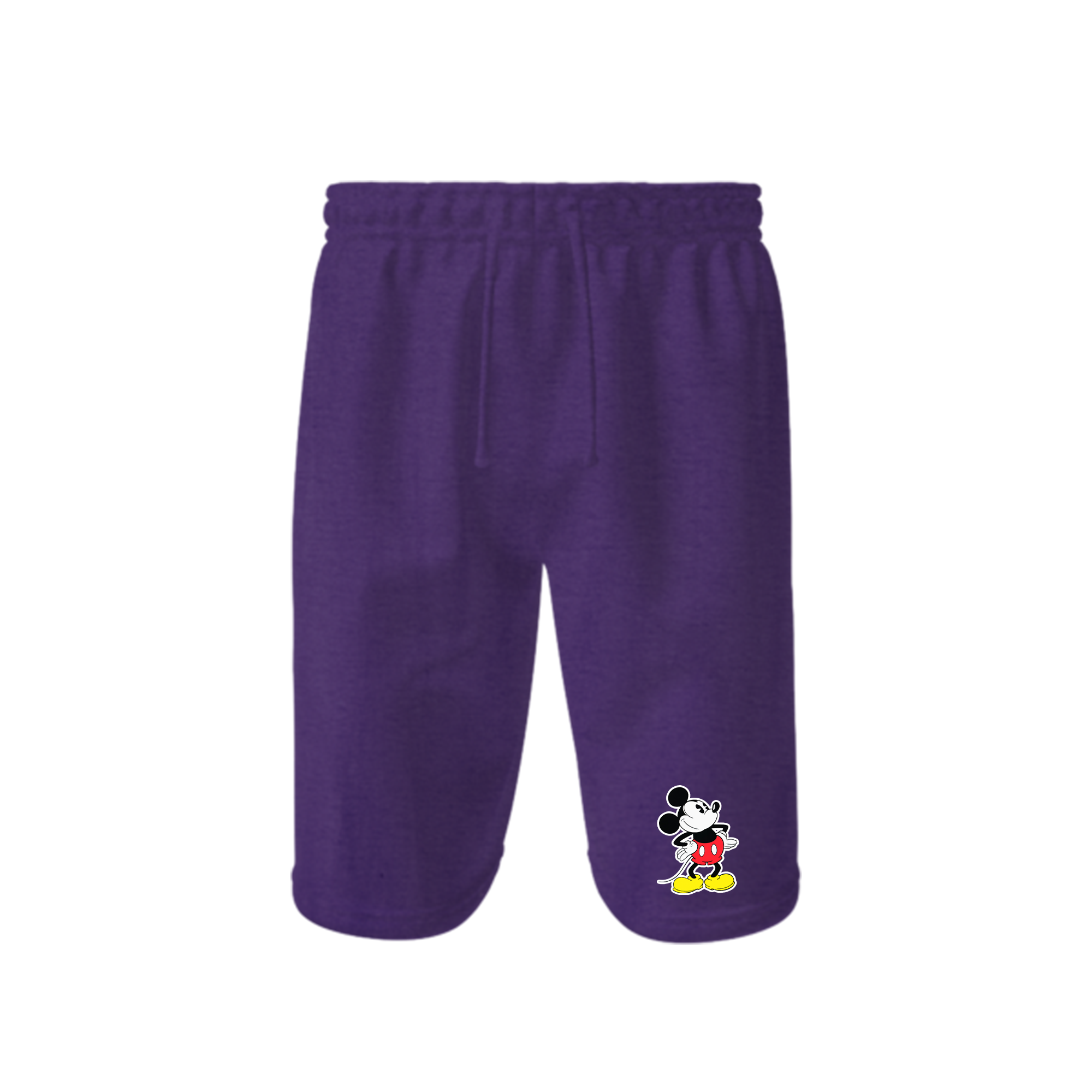Men's Mickey Mouse Cartoon Athletic Fleece Shorts