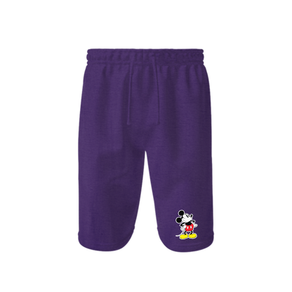 Men's Mickey Mouse Cartoon Athletic Fleece Shorts