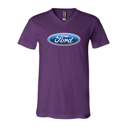 Men’s Ford Car - BELLA + CANVAS - Jersey V-Neck Tee - 3005