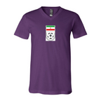Men’s Iran National Soccer Team - BELLA + CANVAS - Jersey V-Neck Tee - 3005