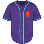 Men's Spain Red Logo National Soccer Team Baseball Jersey