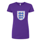 Women's England National Football Team Round Neck T-Shirt