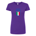 Women's Italy National Soccer Round Neck T-Shirt