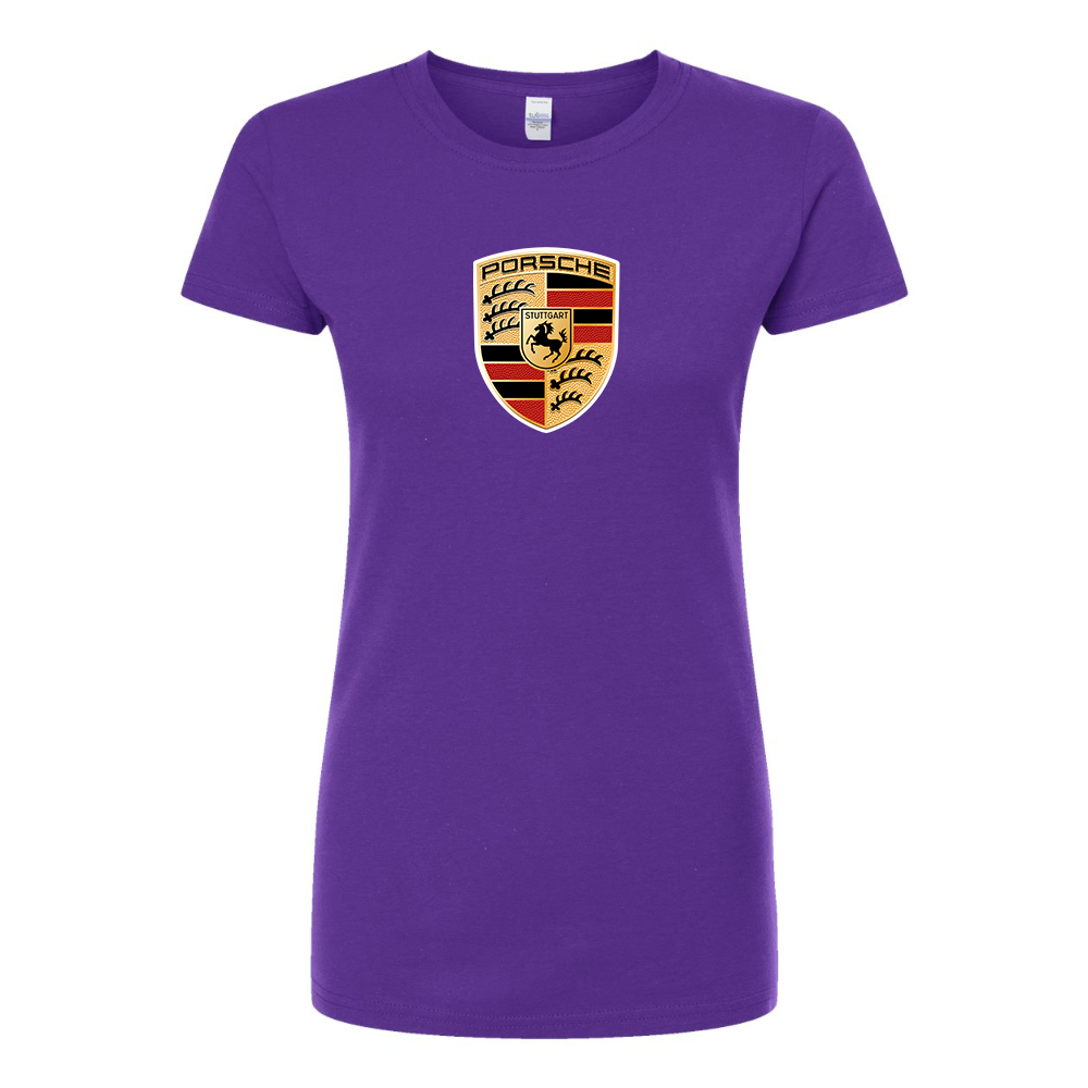 Women’s Porsche Car Round Neck T-Shirt