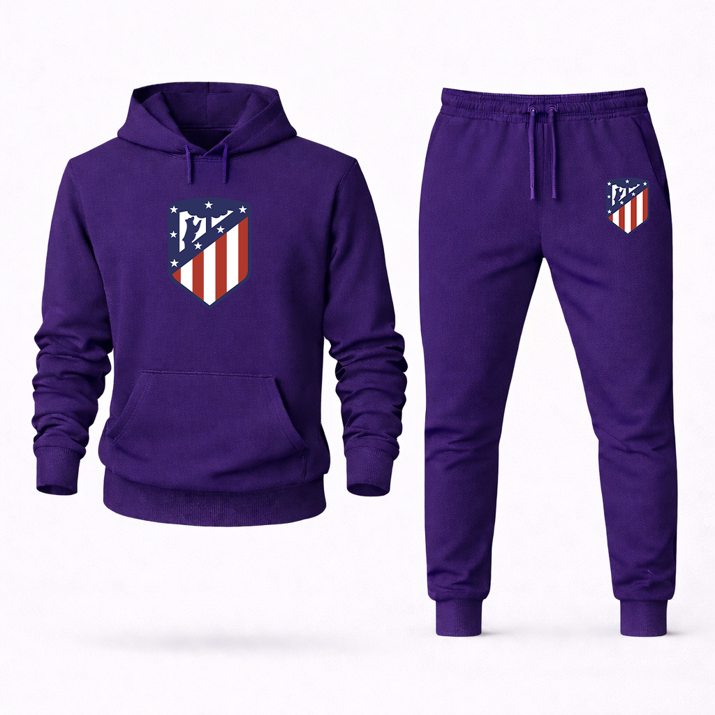 Men's Atletico Madrid FC Logo Hoodie Joggers Set