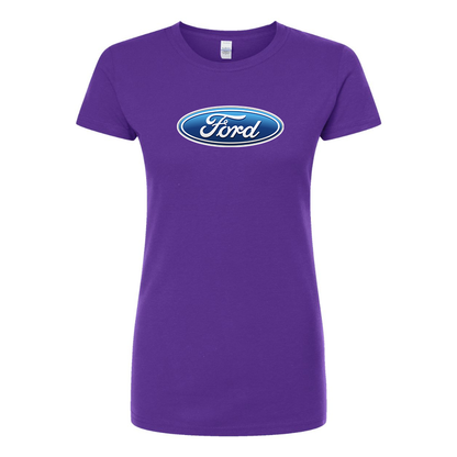 Women’s Ford Car Round Neck T-Shirt