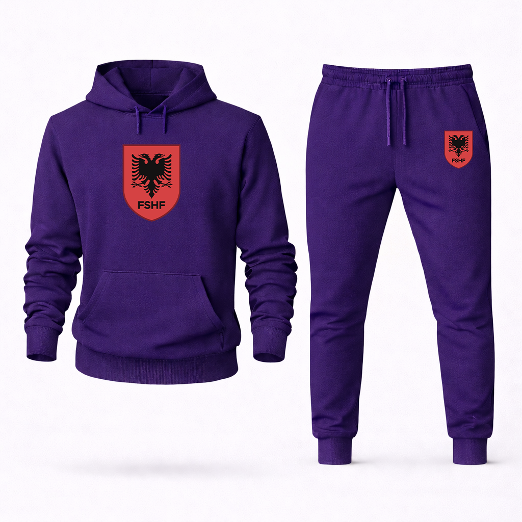 Men's Albania National Soccer Team Hoodie Joggers Set