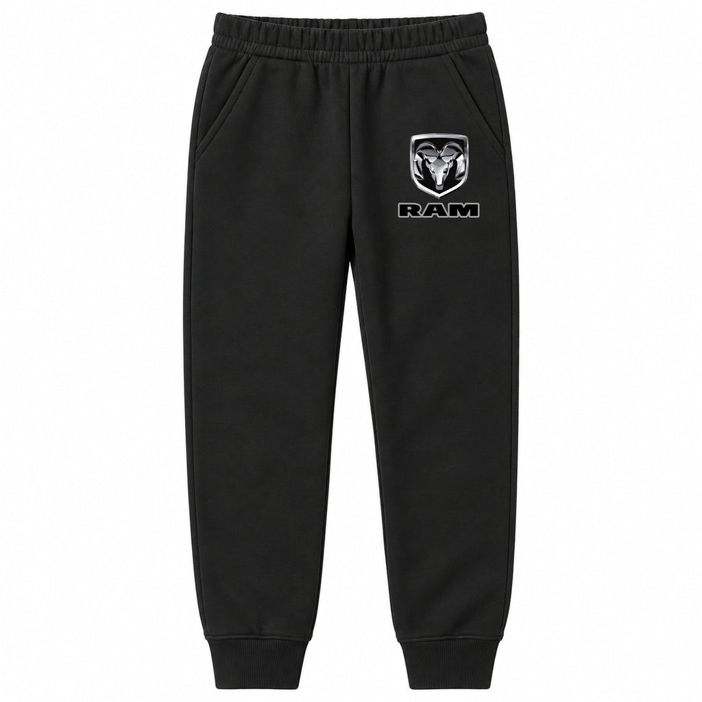 Ram youth jogger sweatpants in Black, Youth Large ages 10–12