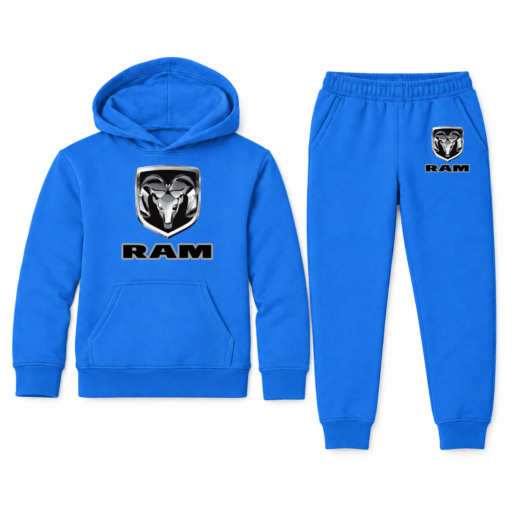 Ram youth hoodie jogger set, Blue, Youth Large ages 10–12