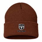 Ram Beanie Hat — Brown — front main