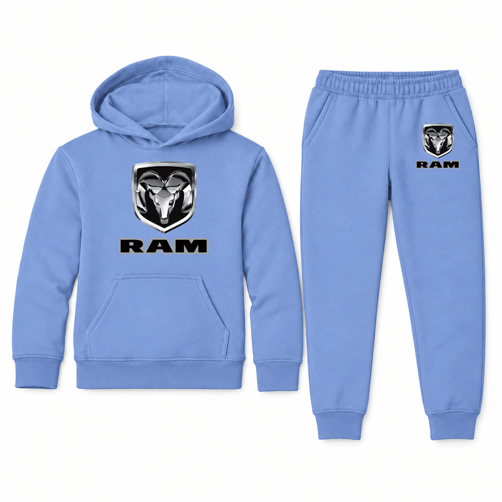Ram youth hoodie jogger set, Carolina Blue, Youth Large ages 10–12