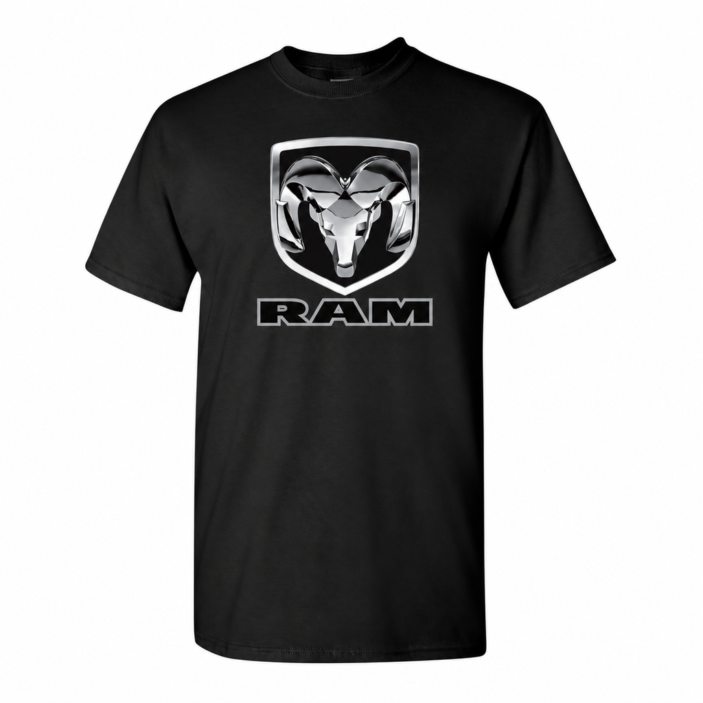 Ram cottontee Black front