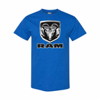 Ram cottontee Royal Blue front