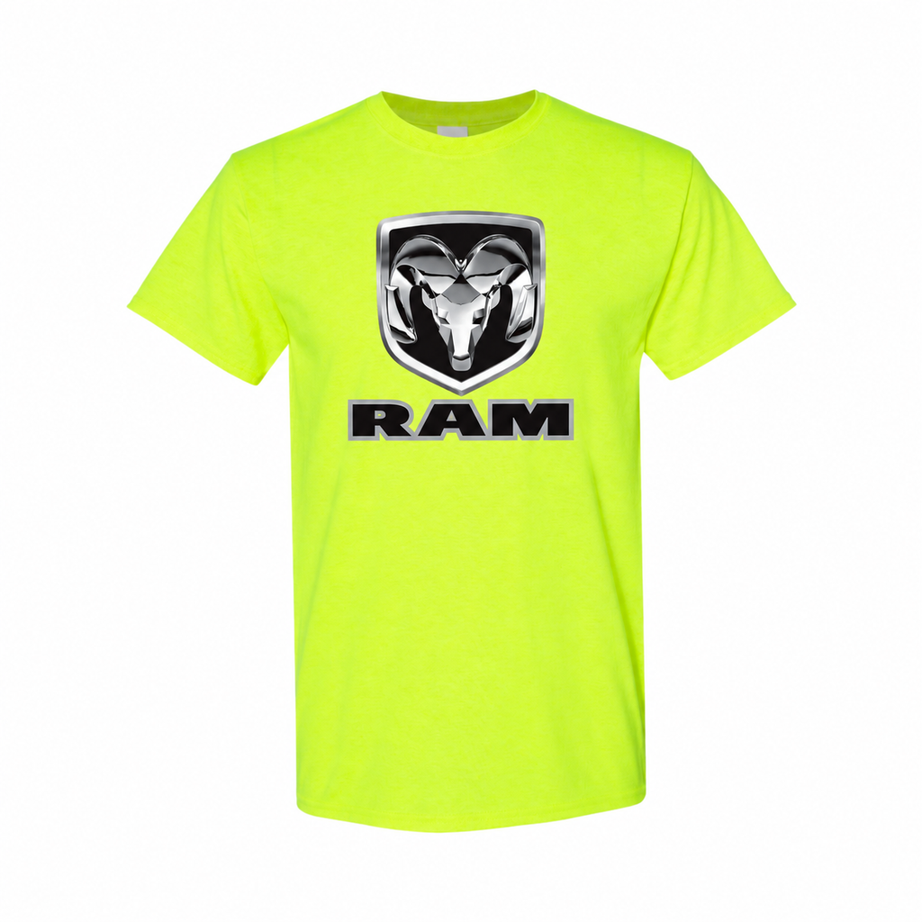 Ram cottontee Safety Green front