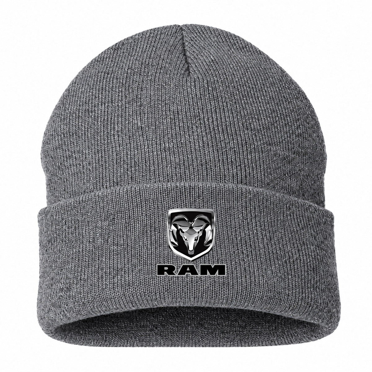 Ram Beanie Hat — Gray — front main
