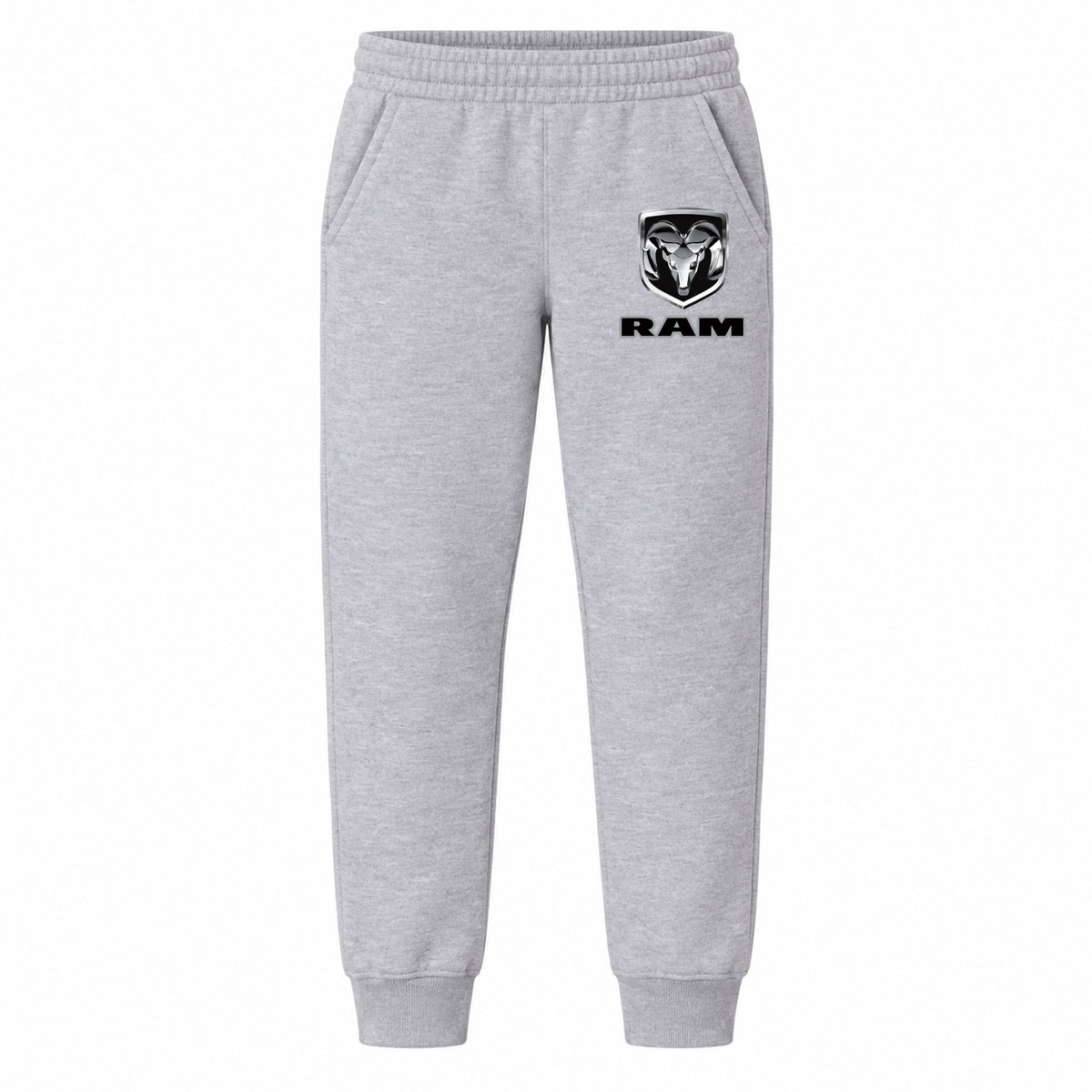 Ram youth jogger sweatpants in Grey, Youth Large ages 10–12