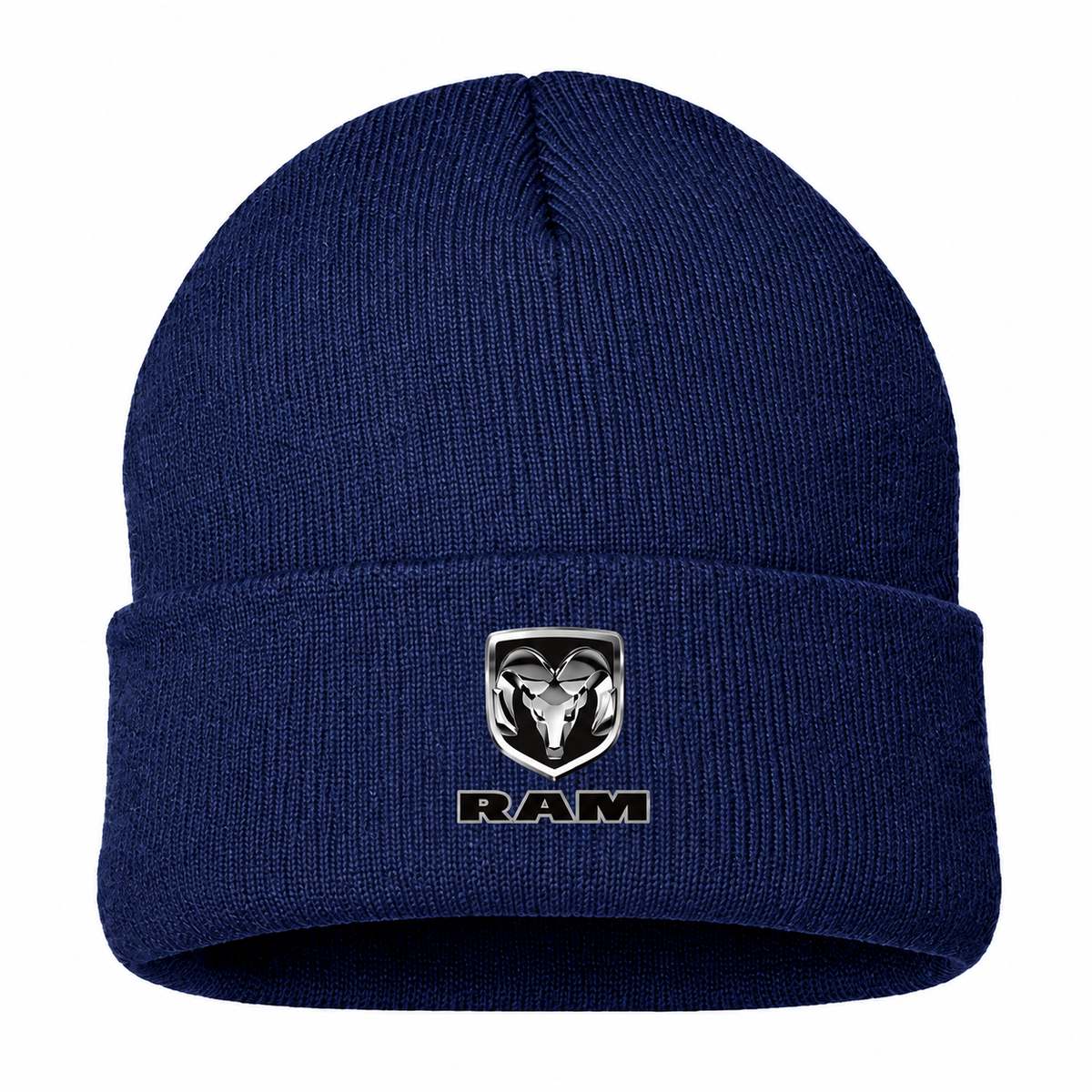 Ram Beanie Hat — Navy — front main