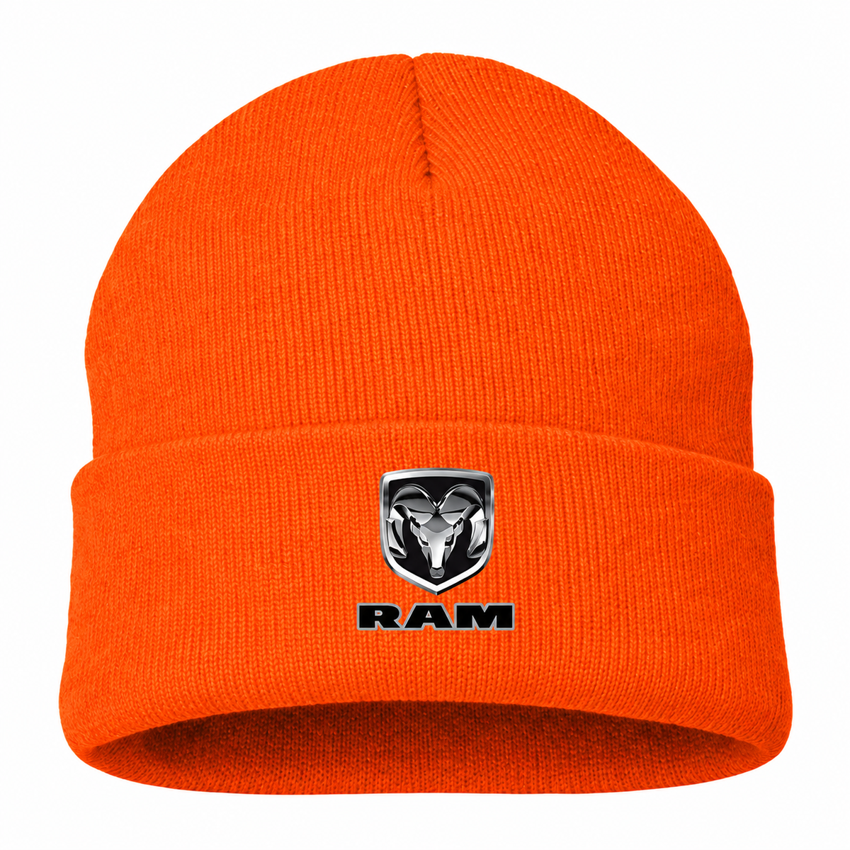 Ram Beanie Hat — Orange — front main