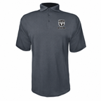 Ram polyester polo Charcoal front