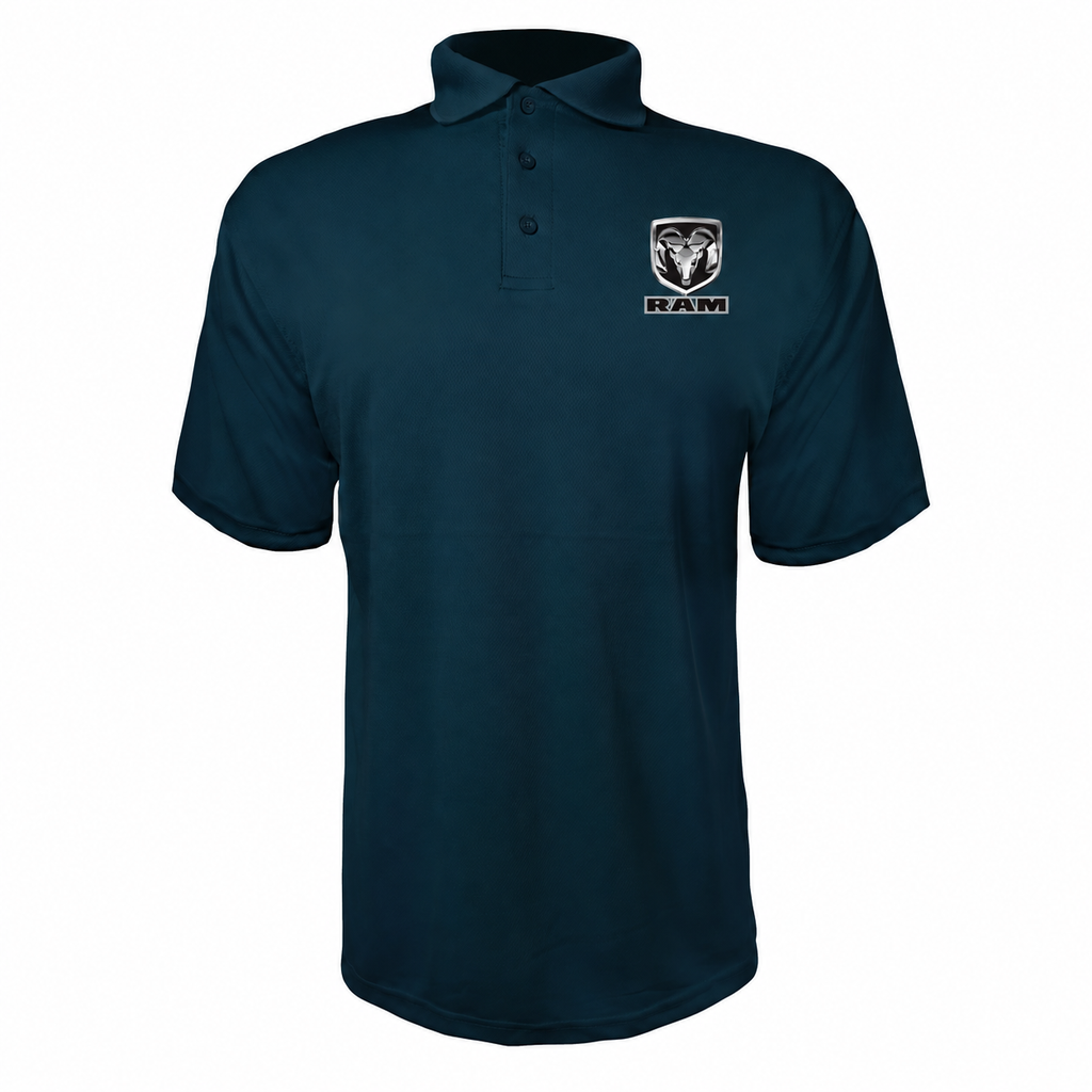 Ram polyester polo Navy front