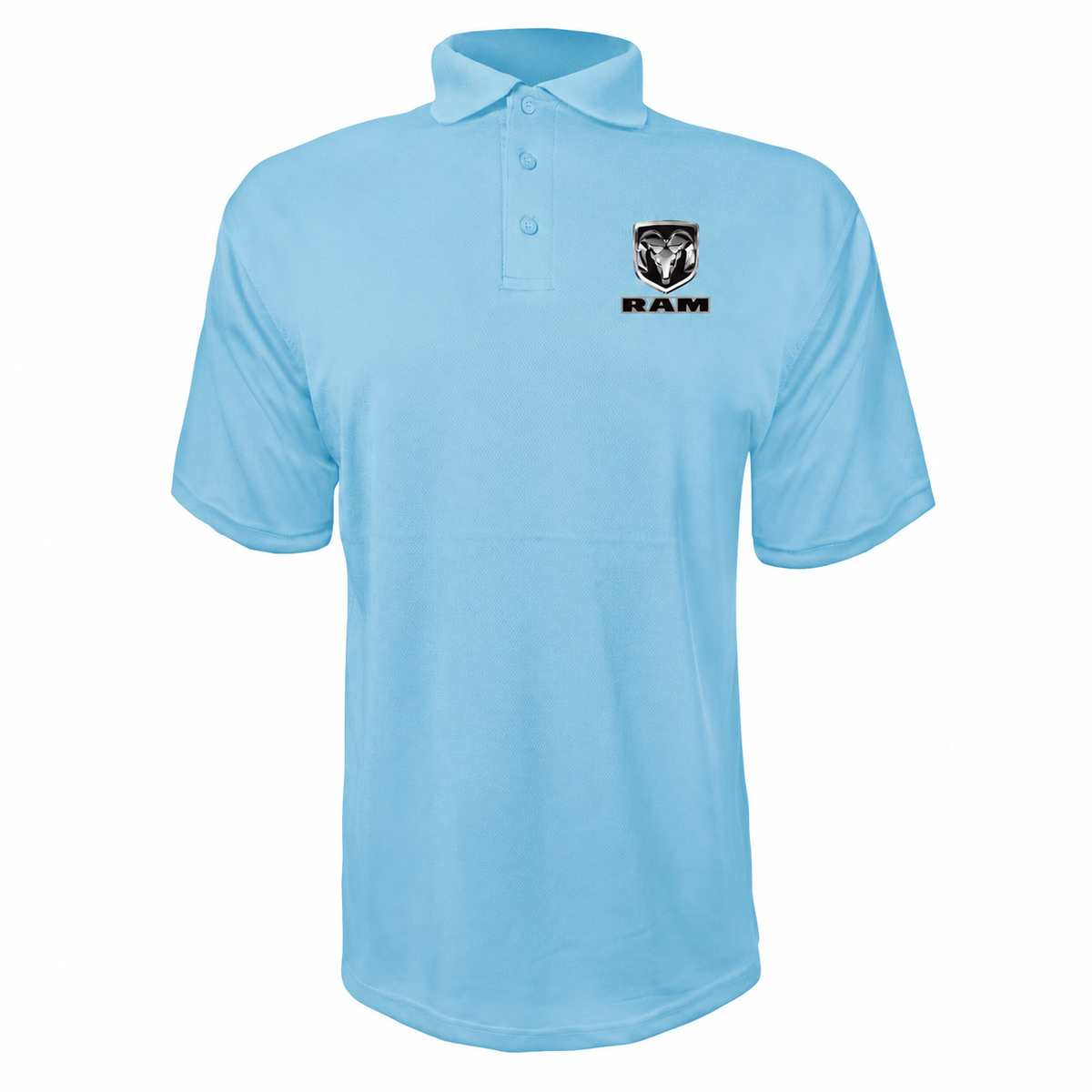 Ram polyester polo Sky Blue front